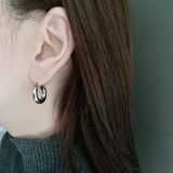 チャンキーフープステンレスメタルピアス サージカルステンレス金属アレルギー | FACION | 詳細画像6 