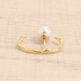 イヤーカフ風変形メタルラインピアス シルバー ゴールド | FACION | 詳細画像4 