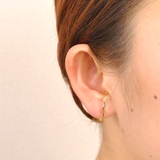 イヤーカフ風変形メタルラインピアス シルバー ゴールド | FACION | 詳細画像5 