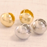 メタルラウンドボールワンタッチピアス 丸 球体 | FACION | 詳細画像1