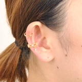 片耳重ね付けデザインイヤーカフSET ノンホールピアス イヤリング | FACION | 詳細画像5 