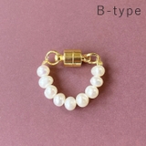 B-type | マグネット式淡水パールフープイヤリング ピアス イヤーカフ | FACION