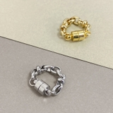 メタルチェーンマグネットフープイヤリング ピアス イヤーカフ | FACION | 詳細画像2 