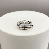 シルバー | メタルチェーンマグネットフープイヤリング ピアス イヤーカフ | FACION