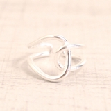 シルバー | ニュアンスカーブラインリング 指輪シルバーゴールドゆがみウェーブ変形 | FACION