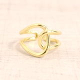 ゴールド | ニュアンスカーブラインリング 指輪シルバーゴールドゆがみウェーブ変形 | FACION