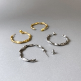 ステンレスウェーブフープピアス C型ツ変形 サージカルステンレス | FACION | 詳細画像2 