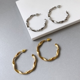 ステンレスウェーブフープピアス C型ツ変形 サージカルステンレス | FACION | 詳細画像3 