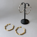 ステンレスウェーブフープピアス C型ツ変形 サージカルステンレス | FACION | 詳細画像4 