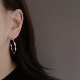 ステンレスウェーブフープピアス C型ツ変形 サージカルステンレス | FACION | 詳細画像7 