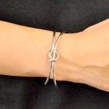 ノットリボンバングルブレスレット 結び目アシメデザイントレンドインスタ ブレス | FACION | 詳細画像6 