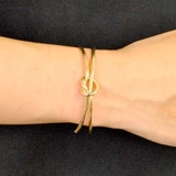 ノットリボンバングルブレスレット 結び目アシメデザイントレンドインスタ ブレス | FACION | 詳細画像8 