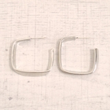 シルバー | スクエアメタルフープピアス シルバーゴールド | FACION