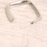 スクエアメタルフープピアス シルバーゴールド | FACION | 詳細画像2 