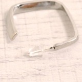 スクエアメタルフープピアス シルバーゴールド | FACION | 詳細画像3 