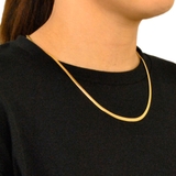 幅広スネークチェーンネックレス ゴールドシルバーパーティー結婚式オケージョン | FACION | 詳細画像7 