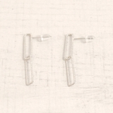 シルバー | スリムスクエアチェーンメタルピアス プチプラシルバーゴールドインスタ | FACION