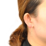 スリムスクエアチェーンメタルピアス プチプラシルバーゴールドインスタ | FACION | 詳細画像4