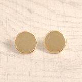 グレージュ | エナメルラウンドプレートピアス プチプラシルバーゴールドインスタ | FACION