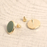 エナメルラウンドプレートピアス プチプラシルバーゴールドインスタ | FACION | 詳細画像2