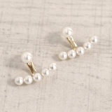 パールカーブライン2WAYピアス 真珠韓国ファッションパーティーデイリー | FACION | 詳細画像1 