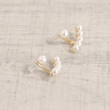 パールカーブライン2WAYピアス 真珠韓国ファッションパーティーデイリー | FACION | 詳細画像2 