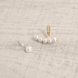 パールカーブライン2WAYピアス 真珠韓国ファッションパーティーデイリー | FACION | 詳細画像4 