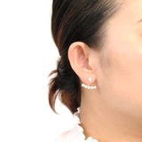 パールカーブライン2WAYピアス 真珠韓国ファッションパーティーデイリー | FACION | 詳細画像5 