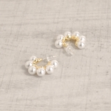 C型大粒パールフープピアス 真珠韓国ファッションパーティーデイリー | FACION | 詳細画像3