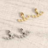 メタルボールカーブ2WAYピアス シルバーゴールドレディースインスタ | FACION | 詳細画像1 