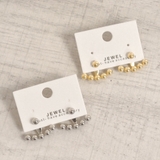 メタルボールカーブ2WAYピアス シルバーゴールドレディースインスタ | FACION | 詳細画像4 