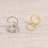 変形ループラインメタルリング 指輪 シルバーゴールド | FACION | 詳細画像2 