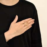 変形ループラインメタルリング 指輪 シルバーゴールド | FACION | 詳細画像4 