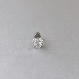 6mm | ステンレスCZボディピアス 軟骨ピアス 20G | FACION