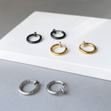 両耳用ステンレスフープイヤリング フェイクピアス サージカルステンレス | FACION | 詳細画像1