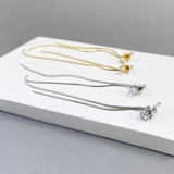 ジルコニア２連チェーン2WAYステンレスピアス サージカルステンレスシルバーゴー… | FACION | 詳細画像2 