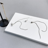 ジルコニア２連チェーン2WAYステンレスピアス サージカルステンレスシルバーゴー… | FACION | 詳細画像4 