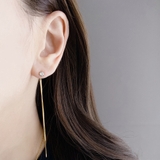 ジルコニア２連チェーン2WAYステンレスピアス サージカルステンレスシルバーゴー… | FACION | 詳細画像7 