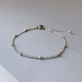 シルバー | ステーションチェーンステンレスブレスレット サージカルステンレス | FACION