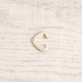 ゴールド | 片耳用 パヴェハート型イヤーカフ 軟骨ピアスシルバーゴールド | FACION