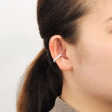 片耳用 パヴェハート型イヤーカフ 軟骨ピアスシルバーゴールド | FACION | 詳細画像3
