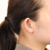 片耳用 パヴェハート型イヤーカフ 軟骨ピアスシルバーゴールド | FACION | 詳細画像5