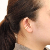 片耳用 パヴェハート型イヤーカフ 軟骨ピアスシルバーゴールド | FACION | 詳細画像6