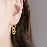 ステンレスメタルチェーンピアス シルバーゴールドサージカルステンレス | FACION | 詳細画像8