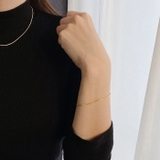 スネークチェーンステンレスブレスレット サージカルステンレス メタルシルバーゴー… | FACION | 詳細画像11 