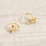 クロススリーリングメタルピアス シルバーゴールドレディースフープ | FACION | 詳細画像2