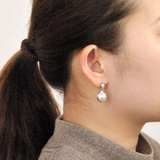 ドーム型ラウンドパールピアス シルバーゴールドレディース結婚式卒業式 | FACION | 詳細画像6 