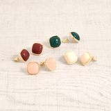 スクエアジュエルカラーピアス  プチプラシルバーゴールド春夏インスタ | FACION | 詳細画像2