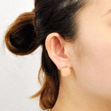 スクエアジュエルカラーピアス  プチプラシルバーゴールド春夏インスタ | FACION | 詳細画像6