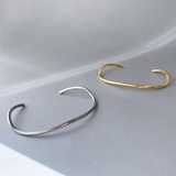 ニュアンスカーブラインステンレスブレスレット サージカルステンレス バングルシル… | FACION | 詳細画像1 